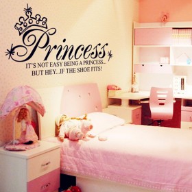 About Princess Shoe Art Quote Wall Sticker